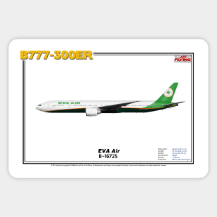 Boeing B777-300ER - EVA Air (Art Print) Sticker